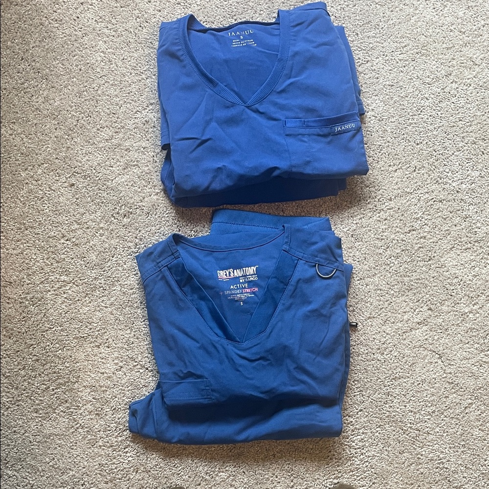 Grey's Anatomy Royal Blue Scrub Set & Jaanuu Royal Blue Scrub Set
